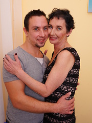 Naughty mature lady having fun with her younger lover