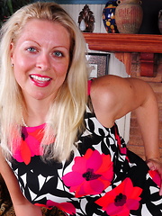 Hot Blonde American housewife playing with herself